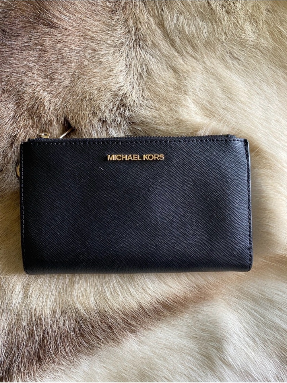 Michael Kors Black Wallet with Gold Logo